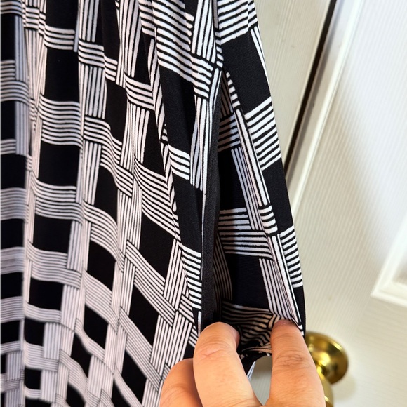 Enfocus Studio Jumpsuit Women’s Size 14 Black & White Fun Checkered w/Pockets - Picture 7 of 7